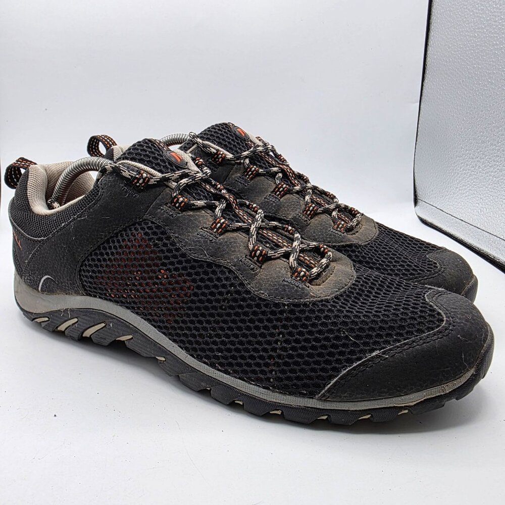 Merrell Riverbed Mens 12 Black Gray Hiking Shoes Lightweight Breathable Camping